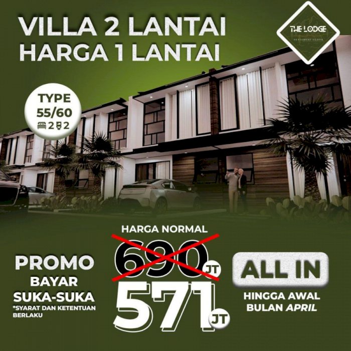 VILLA 2 LANTAI HARGA 1 LANTAI DI BANDUNG THE LODGE SETIABUDI CLOVE
