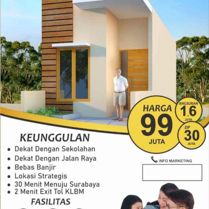Rumah Minimalis di Kedamean Gresik