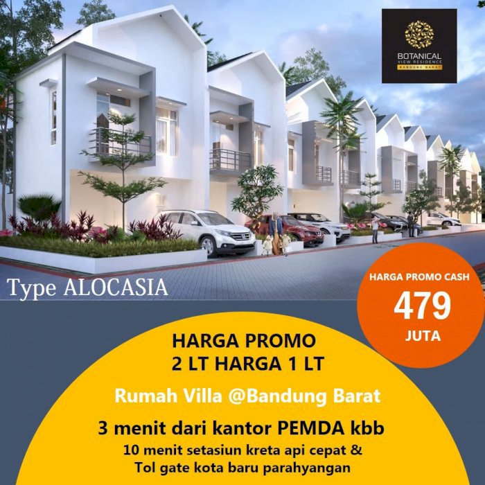 RUMAH VILLA 2 LANTAI NGAMPRAH DEKAT PUSAT PEMERINTAHAN BANDUNG BARAT