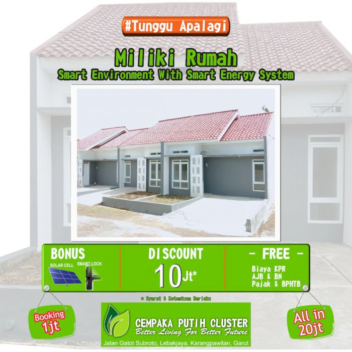 Hunian ekslusive di Garut dengan mengusung SMART ENVIRONMENT WITH SMART ENERGY SYSTEM.