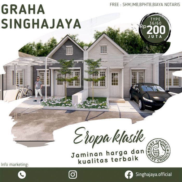 RUMAH CANTIK EROPA KLASIK. FREE SHM