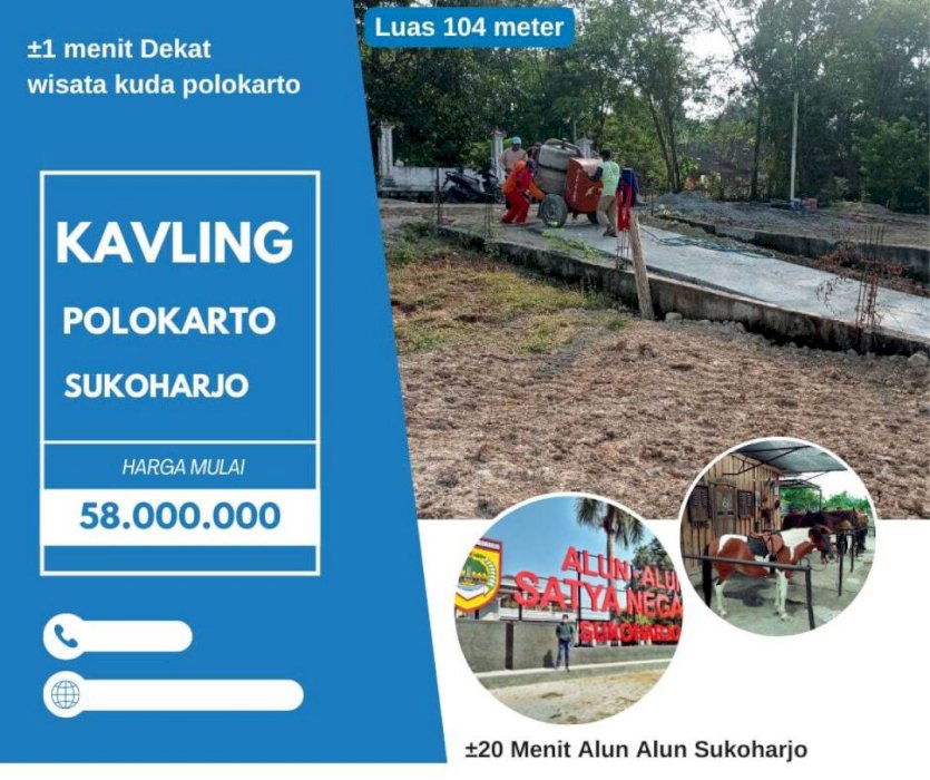 TANAH KAVLING MURAH DI TEPISARI POLOKARTO DEKAT PACUAN KUDA TEPISARI