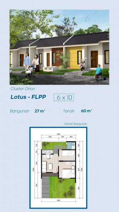 Rumah subsidi selangkah ke stasiun maja