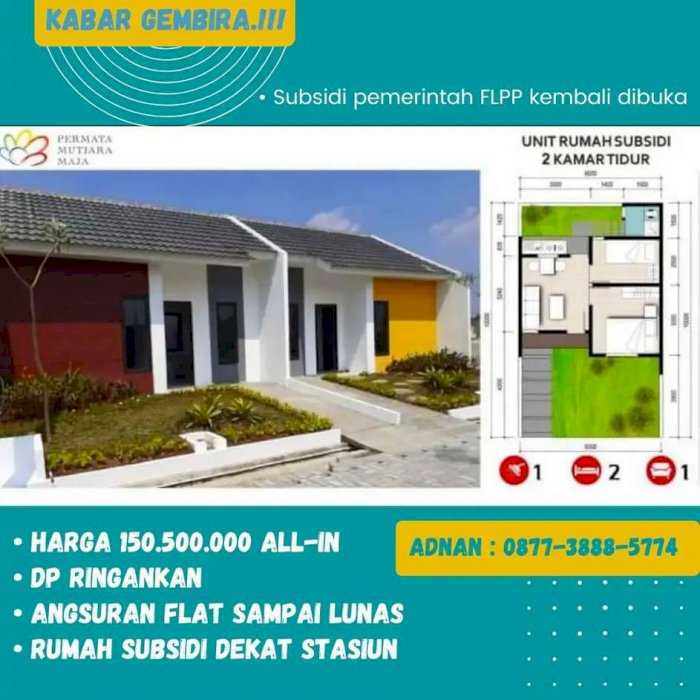 Rumah subsidi lotus, permata mutiara maja