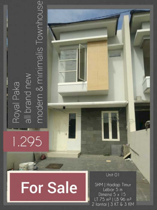 Modern Premium Townhouse Lebar 5 m ROW 3 mobil