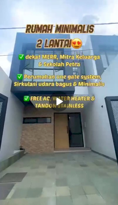Rumah baru Minimalis 2lt pondok candra