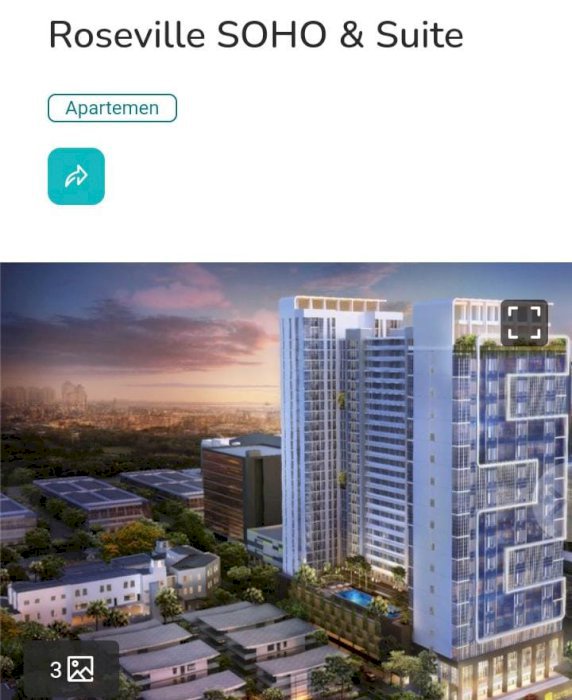 Jual Apartemen Roseville SOHO & Suite - BSD City
