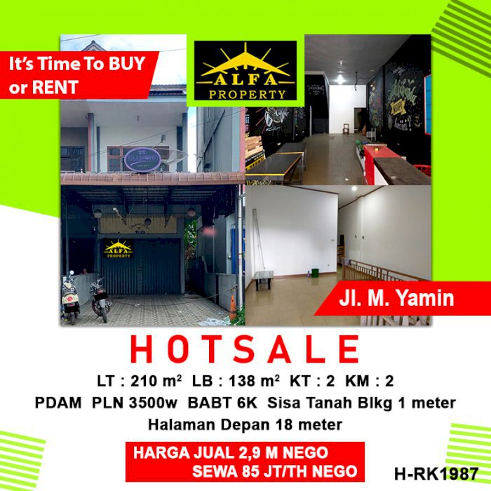 Ruko Muhammad Yamin, Kota Baru, Pontianak, Kalimantan Barat