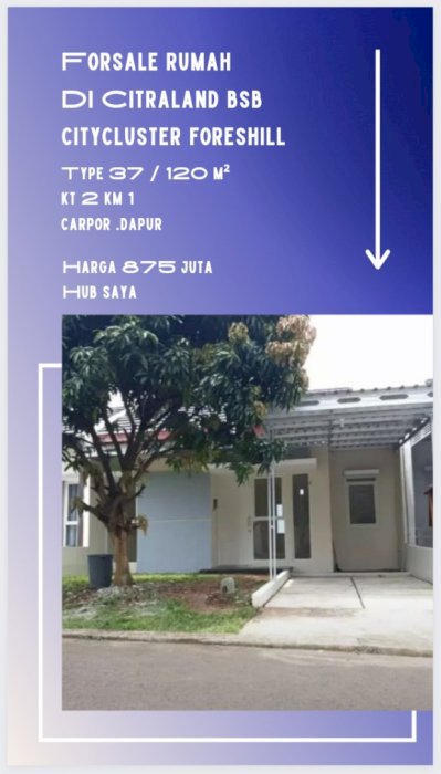 Rumah murah di BSB CITY