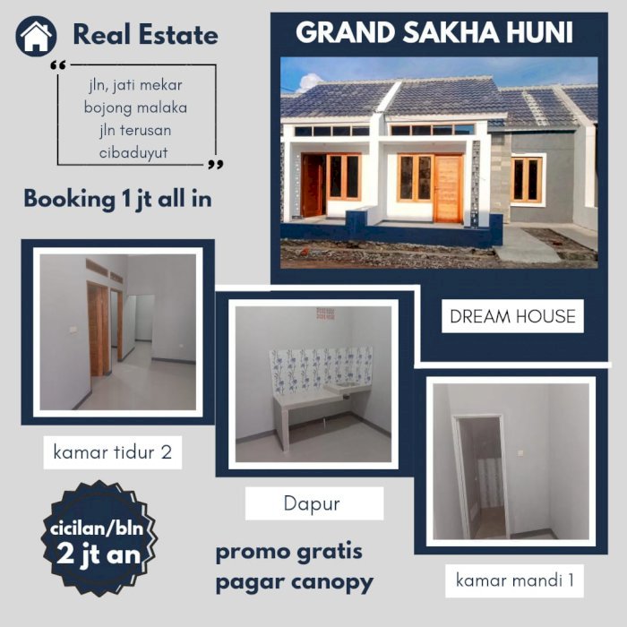 RUMAH KPR TANPA DP ANGSURAN 2 FREE BIYAYA KPR