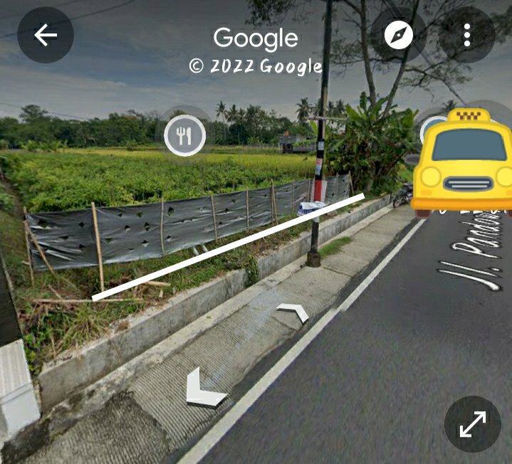 Dijual Tanah Sawah pinggir jln Utama Pandowoharjo Sleman