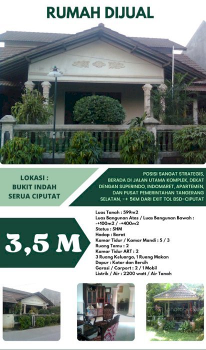 Rumah eksklusif di Ciputat Tanggerang Selatan