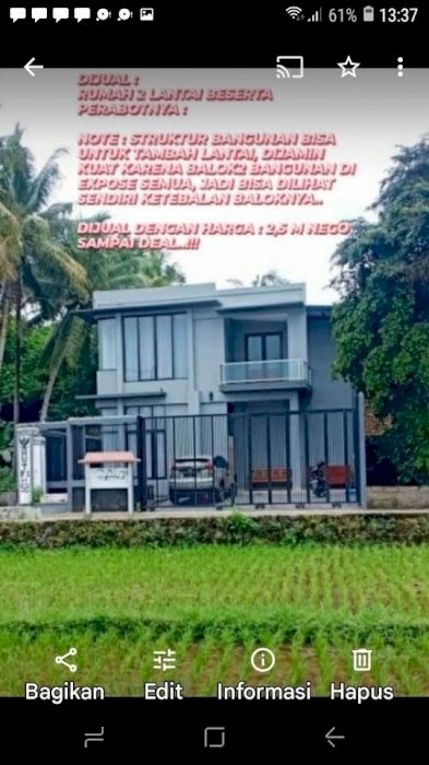 Rumah dgn view sawah