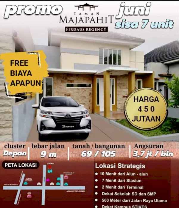 DI JUAL RUMAH MINIMALIS MODERN BUMI MOJOPAHIT ASRI MOJOANYAR MOJOKERTO