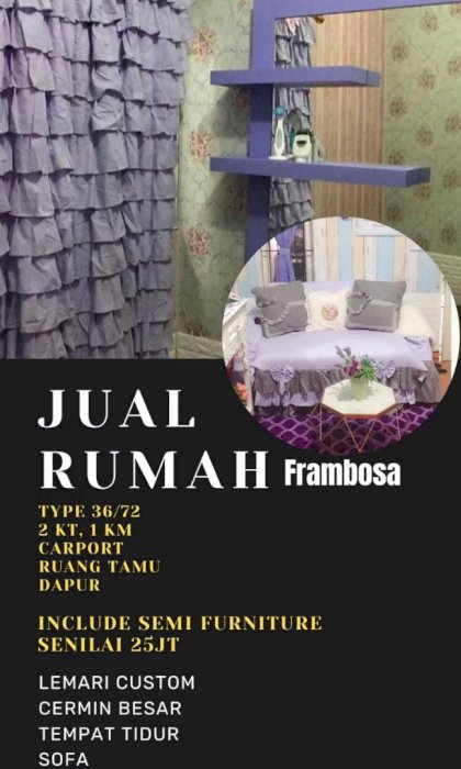 Jual Rumah Frambosa Bekasi Type 36/72