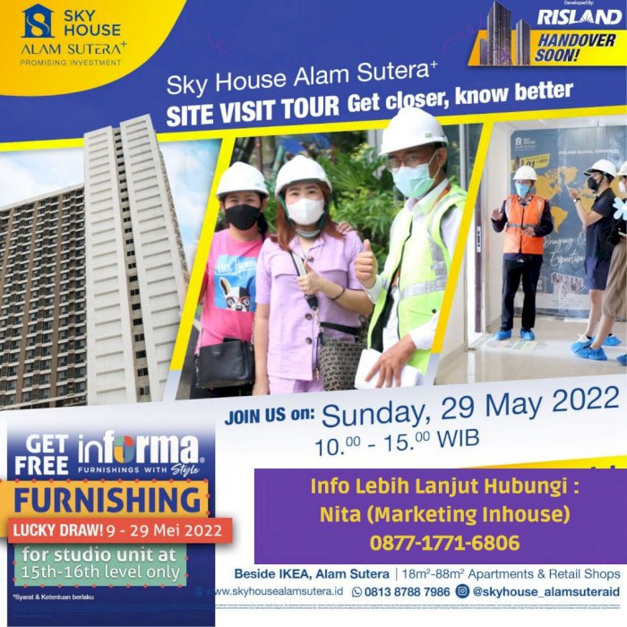 Apartemen 2 BR di Alam sutera 1 menit ke tol kunciran