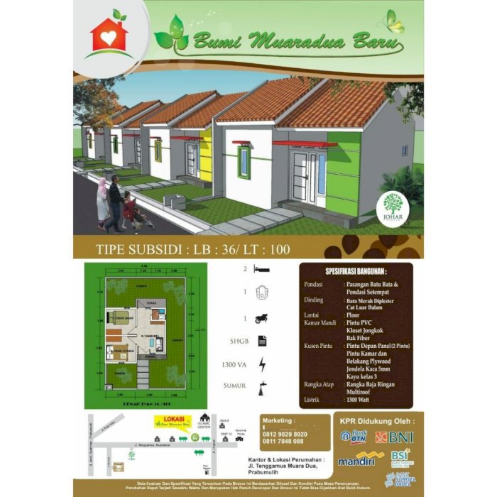 Perumahan Bumi Muaradua Baru di lokasi strategis