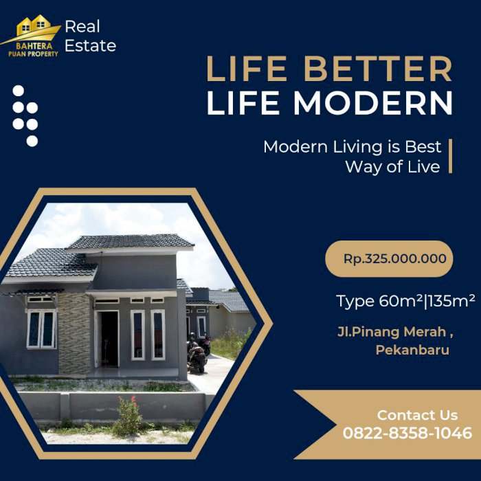 TYPE 60/135 HANYA 35 JT-AKAD LOKASI JL.PINANG MERAH/BUKIT BARISAN