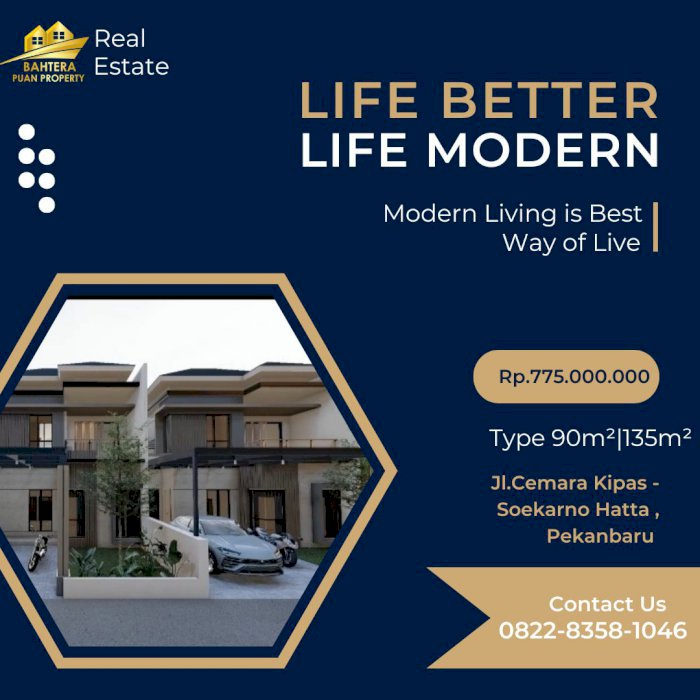 RUMAH MEWAH 2LT 700 JUTAAN DI CEMARA KIPAS PEKANBARU