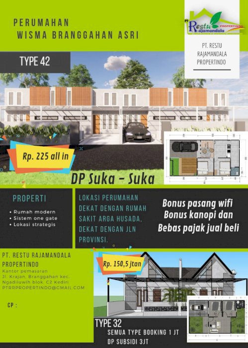 Perumahan bersubsidi wisma branggahan asri