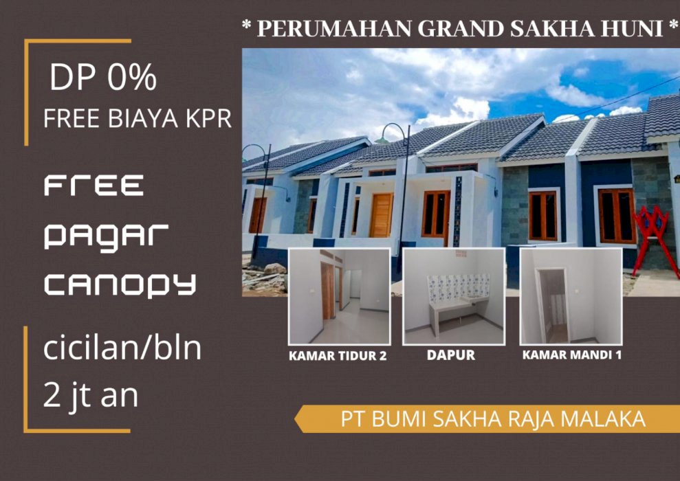RUMAH KPR TANPA DP CUKUP angsiran 2 juta