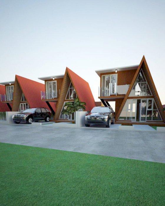 Villa Desain Vintage Bonus Minipool di Megamendung Bogor