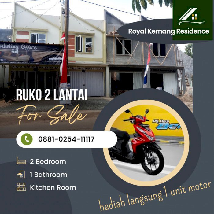 [Murah] ruko 2 lantai banyak bonusnya free biaya2 dp 0% ready stock