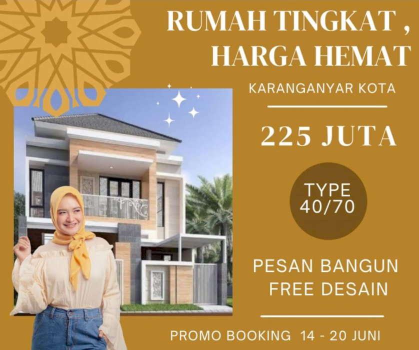 DIJUAL RUMAH TINGKAT HARGA HEMAT BEJEN KARANGANYAR KOTA