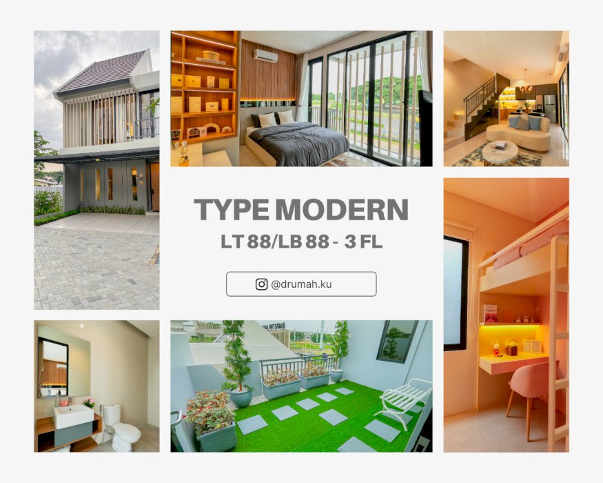 Rumah 3 Lantai Tanpa DP dan Free Furnished