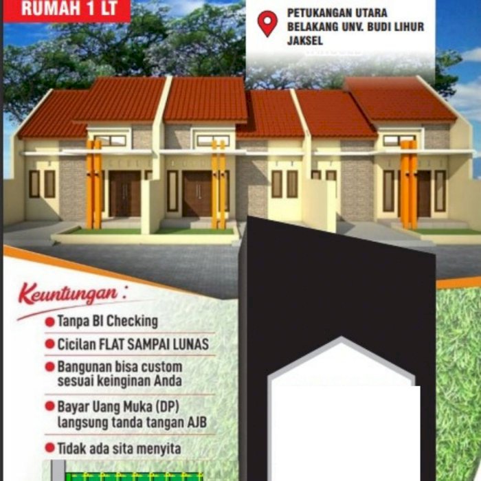 Dijual Murah Rumah / Kavlingan Cluster di Petukangan Jakarta Selatan