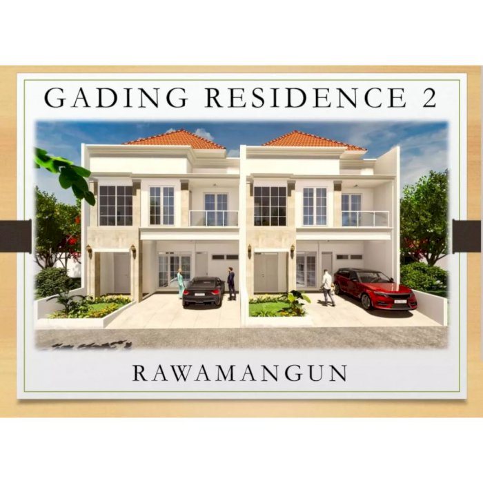 Dijual Rumah baru di Rawamangun Cluster Mewah 2 Lantai Bebas Design