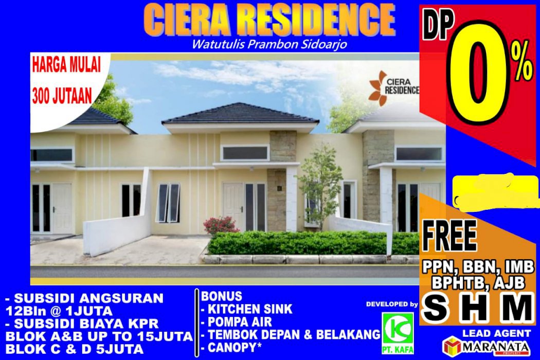 RUMAH MODERN HANYA 300 AN JT â€œCIERA RESIDENCEâ€ KRIAN