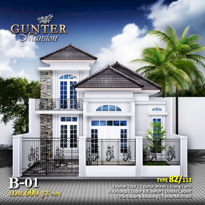 Rumah siap huni mewah & exclusif gunter mansion