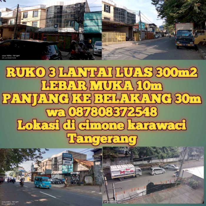 RUMAH 2 LANTAI GANDENG RUKO 3LANTAI LUAS 300m2