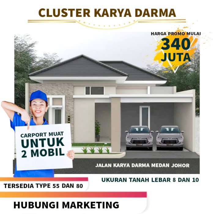 Rumah baru lebar 10 m di Medan Johor