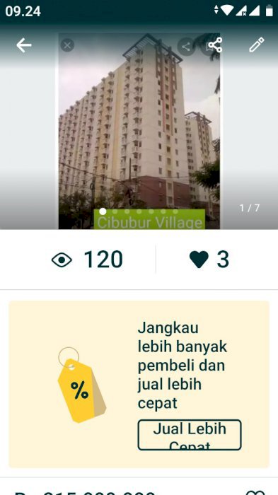 DIJUAL MURAH. SATU UNIT APARTEMEN