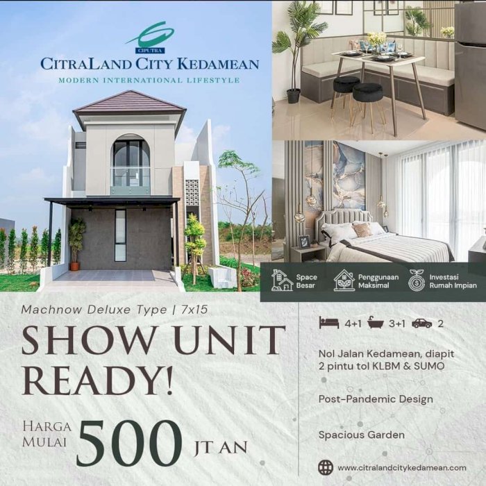 DIJUAL RUMAH PRIMARY CITRALAND KEDAMEAN GRESIK NUP HANYA 5JUTA