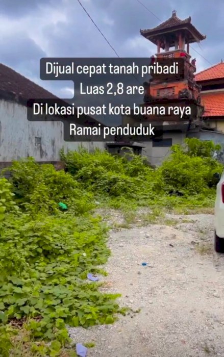 Jual tanah jalan utama buana raya cocok untuk ruko