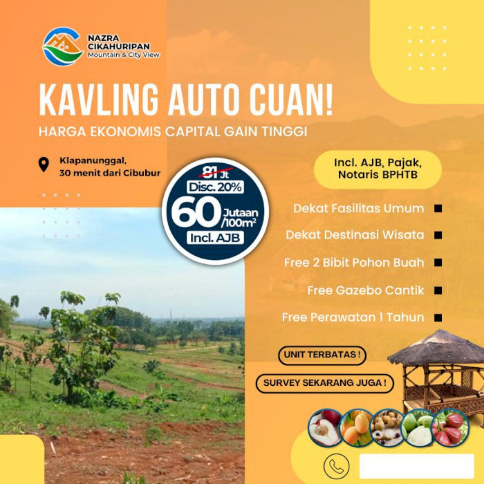 Tanah Kavling Exlusive Dekat Jakarta View Pegunungan Di Bogor