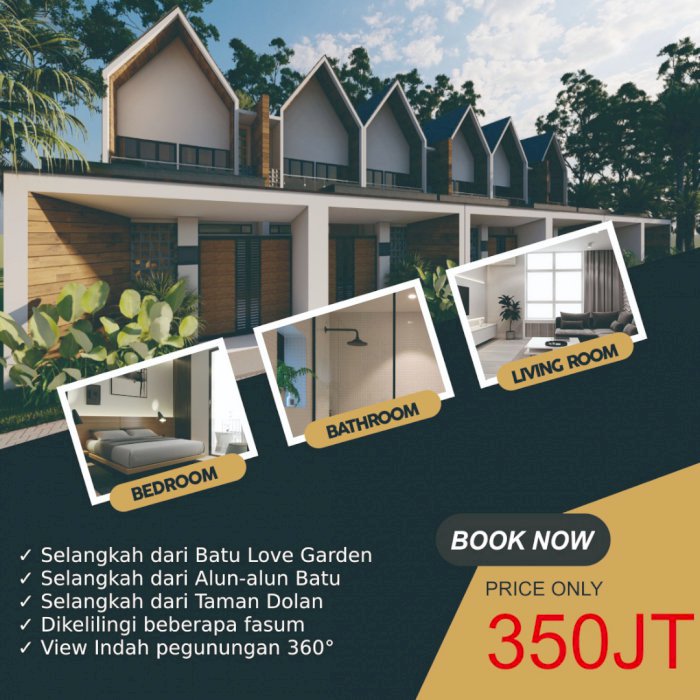TOWNHOUSE POTENSIAL DENGAN HARGA TERJANGKAU KOTA BATU