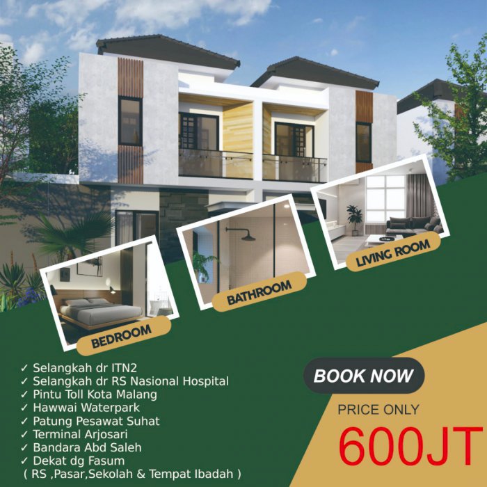 LUAS AMAN NYAMAN DIJUAL RUMAH AREA MALANG