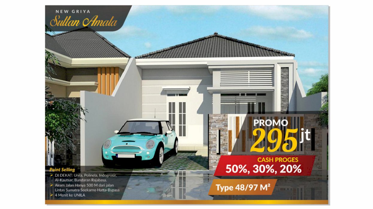 Rumah murah minimalis perum polri rajabasa