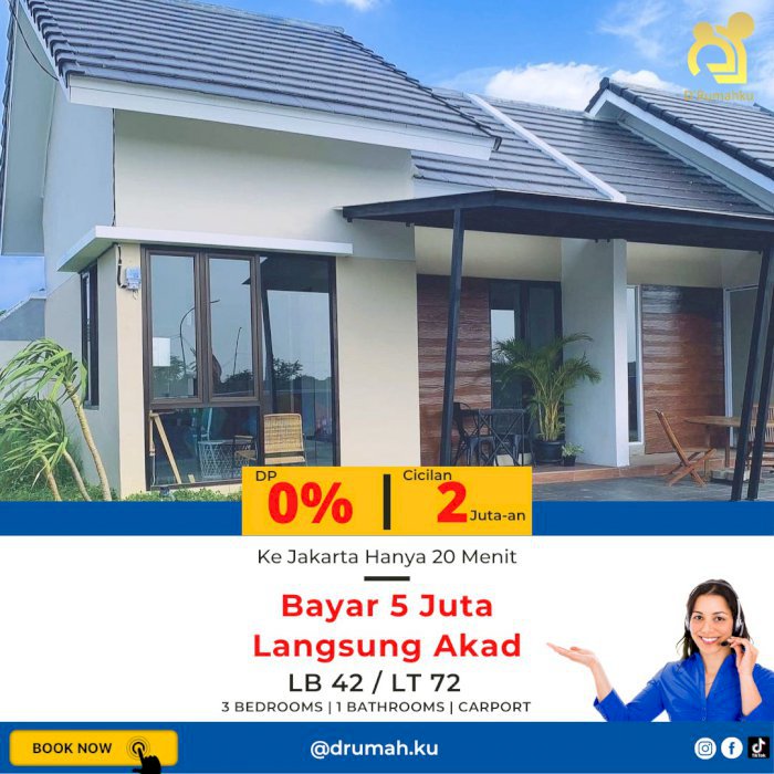 Bayar 5 Juta Langsung Akad  & DP Dibayarain Developer
