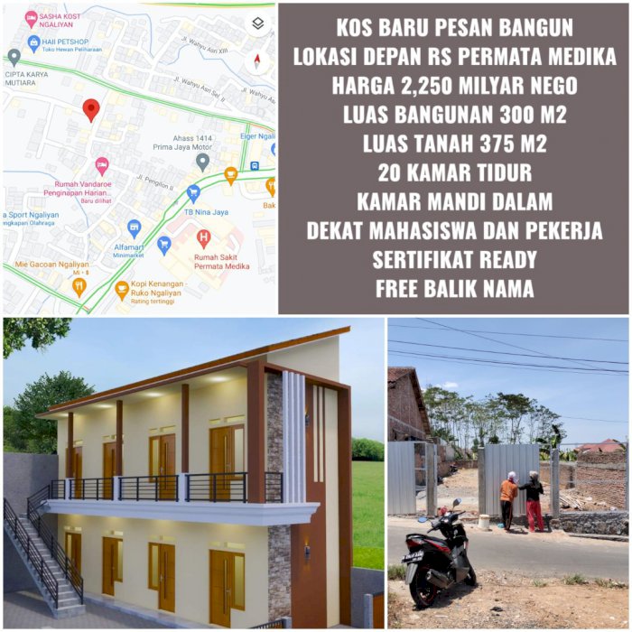 Kos-kosan Baru Pesan Bangun Ngaliyan Semarang