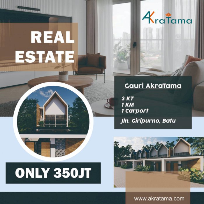 PENAWARAN HARGA TERBAIK TOWNHOUSE DIJUAL LOKASI BATU