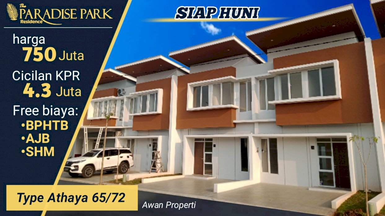 RUMAH 2 LANTAI STRATEGIS DEKAT KAWASAN BISNIS @Paradise Park Residence