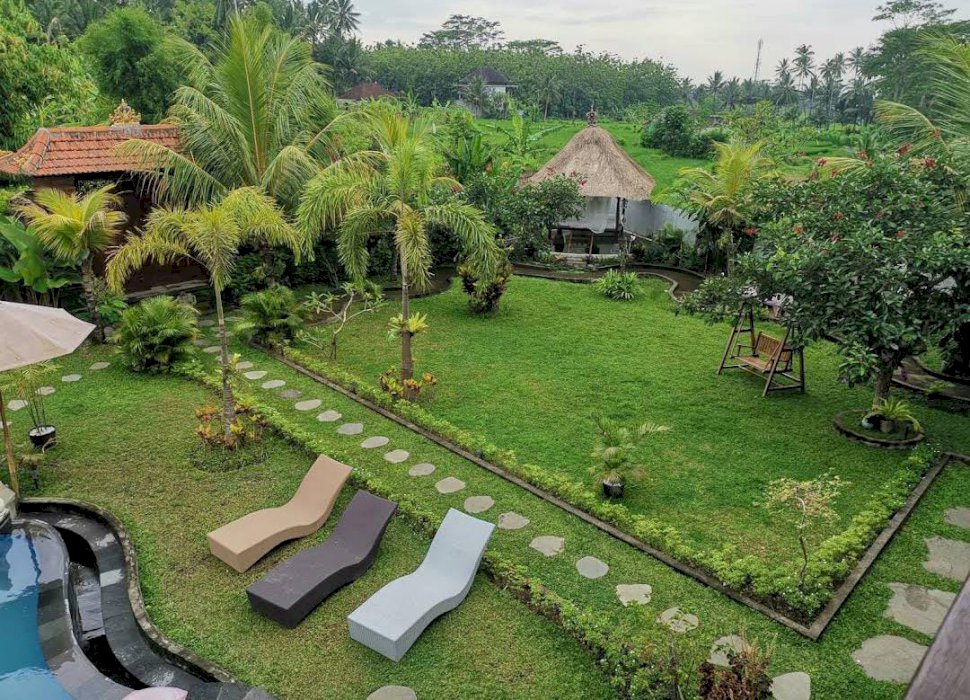 Dijual villa Ubud Bali view hamparan SAWAH sawah alami