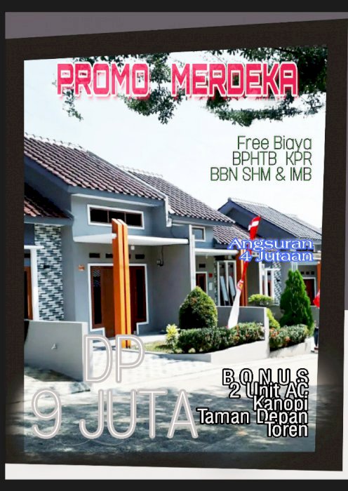 rumah berfasiltas vila asri & strategis angsuran terjangkau