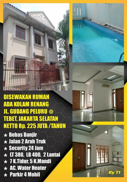  Rumah Komplek Ada Kolam Renang di Gudang Peluru Tebet Jakarta Selatan