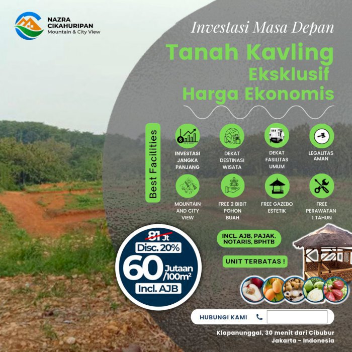 Tanah Kavling Premium Harga Terjangkau Di Bogor